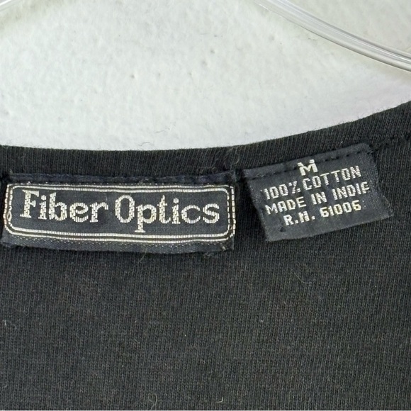 Vintage Made in India Cotton Wooden Beaded Cropped Open Vest Bohemian Boho M - Picture 3 of 11